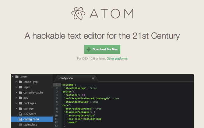 Atom editor install 1