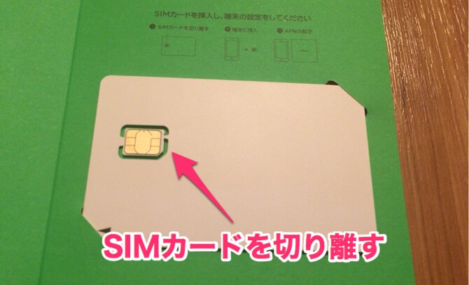 LINEモバイルのSIMカードです。